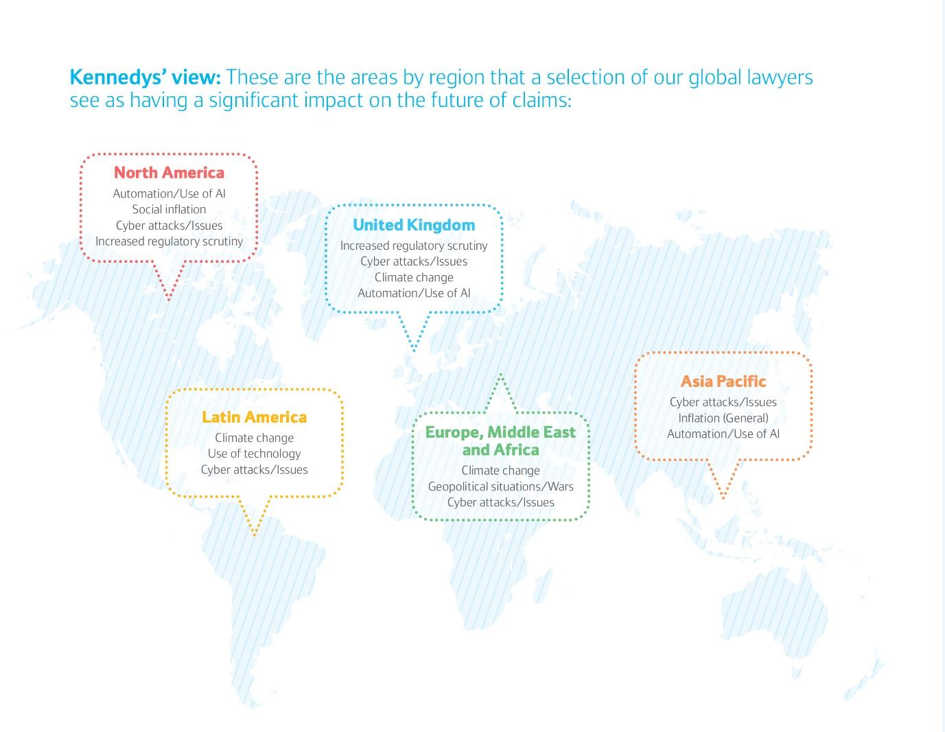 A map of the world with different colored labels

Description automatically generated